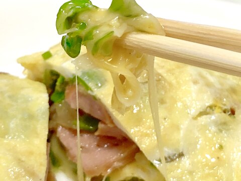 <ピーマン嫌いも大丈夫!>ピーマンのチーズオムレツ